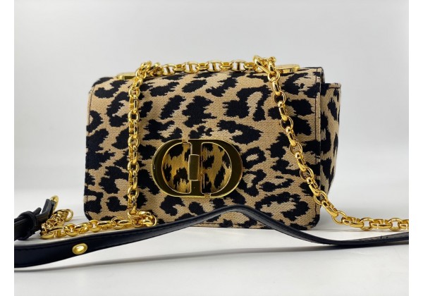Сумка Christian Dior Bobby  леопардовая с золотым