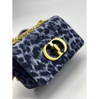 Женская сумка Christian Dior Bobby черная леопардовая 