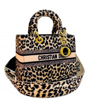 Сумка Christian Dior Lady леопардовая