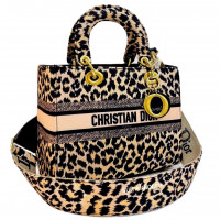Сумка Christian Dior Lady леопардовая