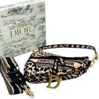Сумка Christian Dior Saddle леопардовая