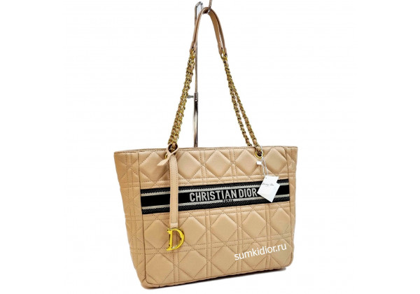Сумка Christian Dior Shopping Bag бежевая