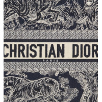 Сумка Dior Book Tote синяя с вышивкой