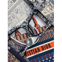 Сумка Christian Dior Book Tote сине-оранжевая