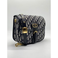 Женская сумка Christian Dior Bobby Montaigne черно-белая