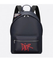 Рюкзак Christian Dior Rider с красной надписью черный