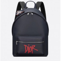 Рюкзак Christian Dior Rider с красной надписью черный