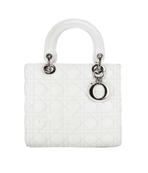 Женская сумка Christian Dior Lady белая