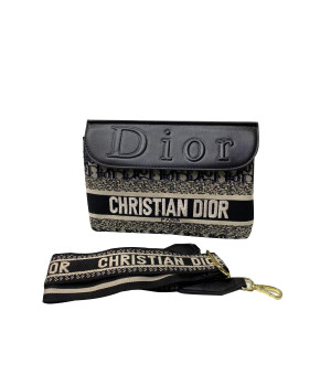 Сумка Christian Dior Oblique с принтом черная