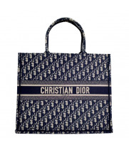 Женская сумка Christian Dior Book Tote с принтом черно-белая