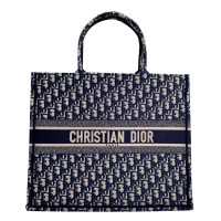 Женская сумка Christian Dior Book Tote с принтом черно-белая