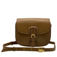 Женская сумка Christian Dior Bobby коричневая с золотым 
