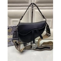 Мужская сумка Christian Dior Saddle через плечо черная